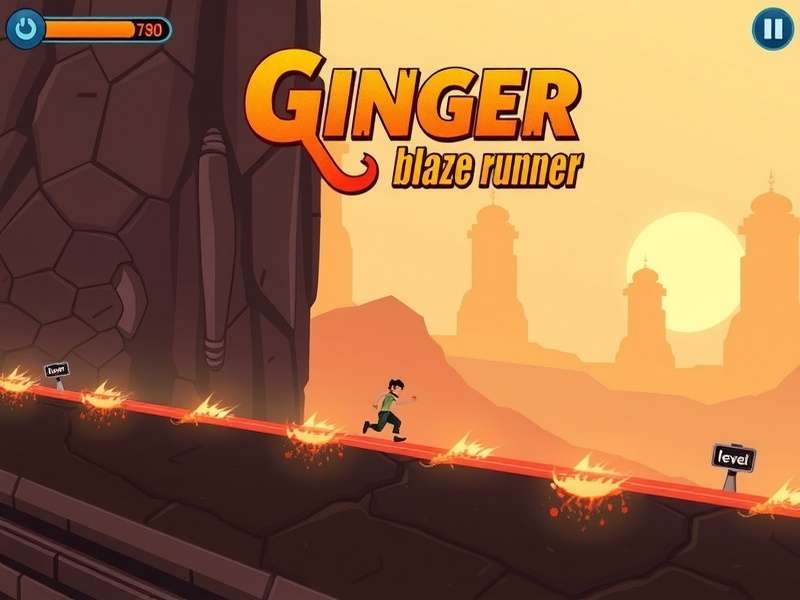 Ginger Blaze Runner power-ups and collectibles display